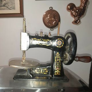 Stitchwell Antique Child Sewing Machine Hand Crank Stitchwell As - Is
