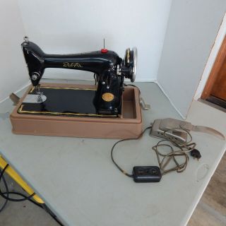 Vintage Bel - Air Sewing Machine With Case,  Made In Japan