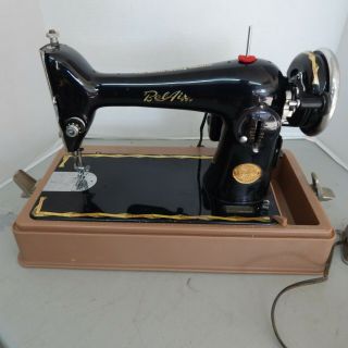 Vintage Bel - Air Sewing Machine With Case,  Made In Japan 2
