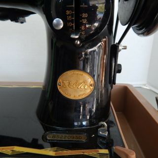 Vintage Bel - Air Sewing Machine With Case,  Made In Japan 3