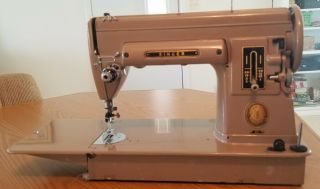 Vintage Singer 301 Sewing Machine With Long Bed & Case