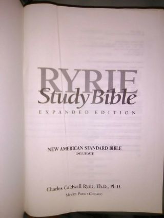Ryrie Study Bible American Standard expanded edition 3