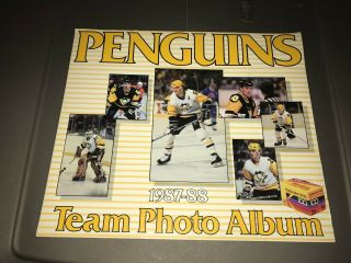 Vintage 1987 - 88 Pittsburgh Penguins Team Photo Album Kodak Cards Mario Lemieux
