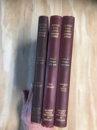 C.  I.  Scofield Bible Correspondance Course Complete 3 Volume Set 1st Edition 1907
