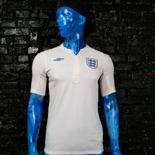 England Jersey Home Football Shirt 2010 - 2012 Umbro Trikot White Mens Size M