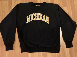 Vintage University Of Michigan Sweatshirt Steve And Barry’s Um Wolverines Xl