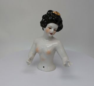 Half Doll Figurine Marchioness Sexy Half Doll Pincushion Arms Away Art Deco Styl