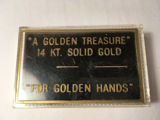 A Golden Treasure 14kt Solid Gold Collectable Sewing Needle For Golden Hands