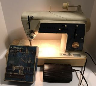 Vintage Singer 638 Touch And Sew Zig Zag Sewing Machine Parts W/case