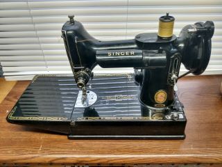 1961 Red S 221k Singer Featherweight Sewing Machine