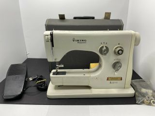 Husqvarna Viking Sewing Machine Model 10 20 Has Foot Pedal,  Case