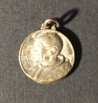 Vintage Pope Pius Xii Catholic Religious Medal Pendant