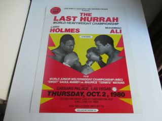 Boxing The Last Hurrah 1980 Holmes Vs.  Ali Poster