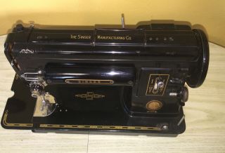 Vintage Singer 301 Sewing Machine for PARTS/REPAIR - 1952 - Black - NA079932 3