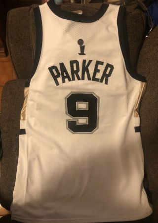 Tony Parker San Antonio Spurs Majestic Jersey Mens L Nba Finals (2005)