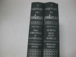 2 Volume Set A History Of Judaism Must Have Books By Daniel Jeremy Silver