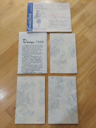 Rare 1952 Embroidery Tranfers For 48 State Flower Quilt Family Circle