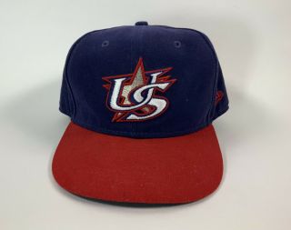 Usa World Baseball Classic Era Fitted 59fifty Stitched Hat Cap Sz 7 - 3/8