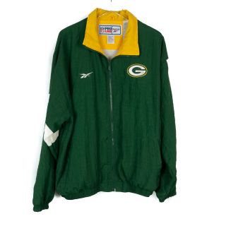 Vintage Green Bay Packers Reebok Pro Line Nfl Full Zip Jacket Men’s Large L