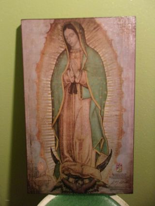 Virgen De Guadalupe - Wall Plaque - Wood - 5 1/2 " W X 8 7/8 " H X 3/8t