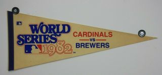 Vintage 1982 World Series St.  Louis Cardinals 30x12 Pennant.