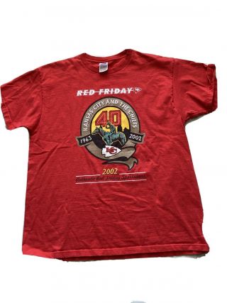 Vintage Nfl Kansas City Kc Chiefs Shirt - Red Friday 2003 Xl