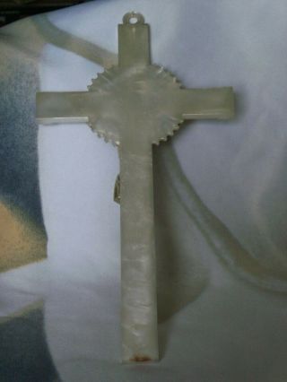 Vintage Plastic 11 1/2 x 6 inch Wall Crucifix From an Estate 2