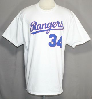 Majestic Texas Rangers Nolan Ryan 34 Baseball S/s Jersey T Shirt Men 
