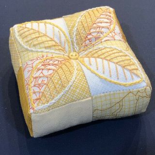 Handmade " Lemonade " Fabric Pincushion; Benefits Feeding America