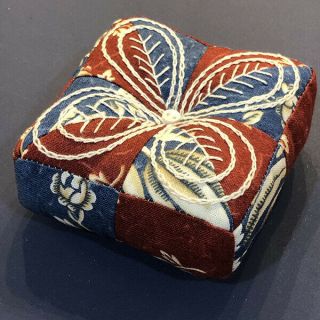 Handmade " Americana " Fabric Pincushion; Benefits Feeding America