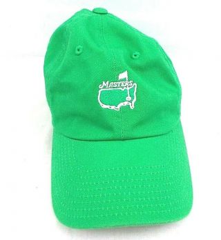 American Needle Augusta National Masters Golf Solid Green Logo Snapback Cap