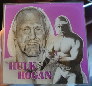 Hulk Hogan Carnival Prize Painted Glass Picture Vintage 3