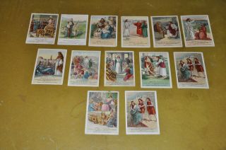 13 Antique Religious Picture Lesson Cards David C.  Cook Publishing 1905