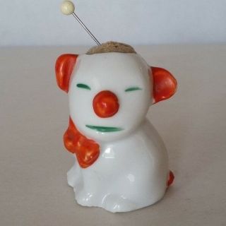 Antique Porcelain Figural Pin Cushion Made In Germany
