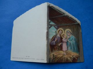 Holy Card Booklet Jesus Noel Nativity Christmas Manger Mary Joseph Vtusa