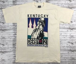 Vintage Kentucky Derby 121 Churchill Downs Louisville 1995 Shirt Single Stitch