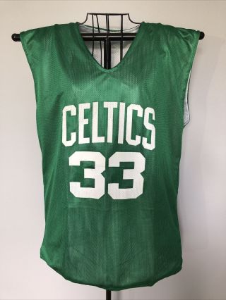 Men’s Larry Bird Boston Celtics Reversible Shoot Around Practice Jersey Size L