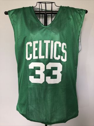 Men’s Larry Bird Boston Celtics Reversible Shoot Around Practice Jersey Size L 2