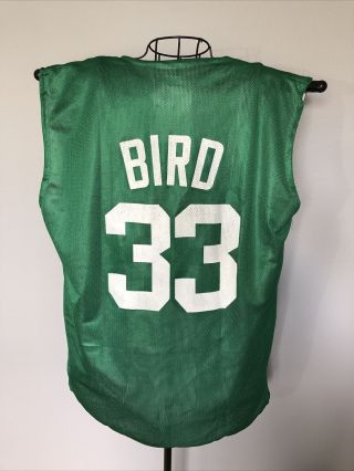 Men’s Larry Bird Boston Celtics Reversible Shoot Around Practice Jersey Size L 3