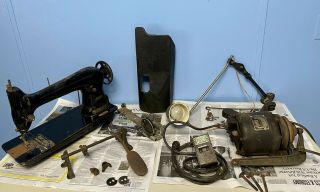 Vintage Singer Model 31 - 15 Sewing Machine,  Motor And Parts