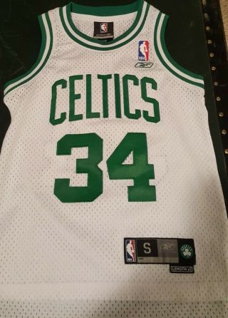 Vintage Paul Pierce Boston Celtics Reebok Jersey Youth Small 34 White Green