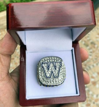 2019 Winnipeg Blue Bombers Grey Cup 107th Team Ring With Wooden Box Fan Men Gift