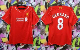Liverpool Fc Steven Gerrard 8 Football Shirt Soccer Jersey Top Mens Size M