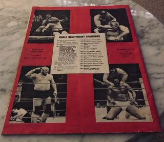Vintage Tri - State Wrestling Bruno Sammartino & The Battman Program Pittsburgh 2