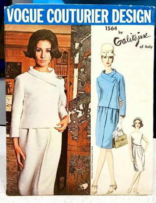 1965 Vogue Couturier Design Galitzine Of Italy 1564 Un - Cut/complete