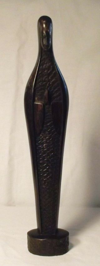 Praying Madonna Wood Carving,  13 1/4 Inches Tall