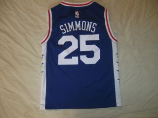 Ben Simmons Philadelphia 76ers Adidas Basketball Jersey Youth Small 8 Boys NBA 3