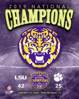 2019 - 2020 Ncaa National Champions Lsu Tigers Licensed 8x10 Photo Picture Bcs