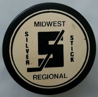 Silver Stick Midwest Regional Vintage Official Game Puck Viceroy Made In Canada