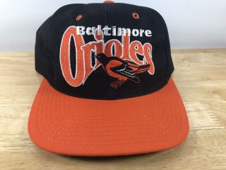 Baltimore Orioles 7 1/8 Fitted Hat By The Game Black Hat Orange Bill